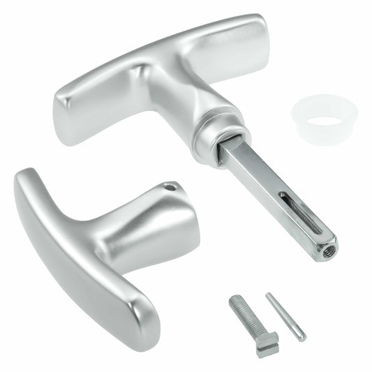 INTRA-TEC garage door handle with interior handle, aluminum F1, ergonomic, 8x60 mm set.