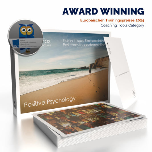 metaFox 'Positive Psychology' - For Coaching and Therapy - Inspirational and Mindfulness Cards, Positive Affirmations for Coaching, Motivational Postcards