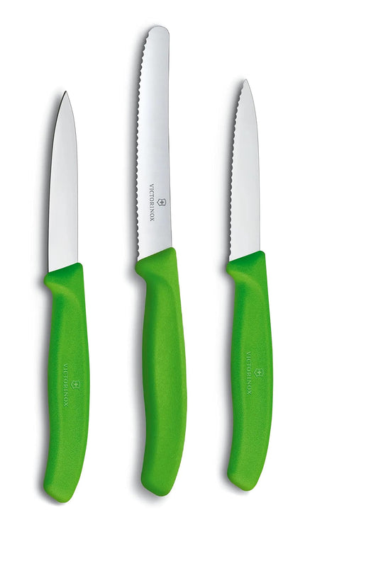 Victorinox 3-piece Vegetable Knife Set Swiss Classic - Kitchen Knife, Paring Knife - Swiss Made - Green