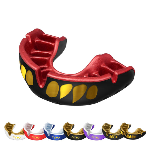 OPRO mouth guard - Gold-level dental protection for boxing, combat sports, MMA, adults & kids - self-fitting shield for hockey, kickboxing, rugby - premium fit - with dental warranty