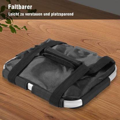 Pynhoklm Foldable Waterproof Bike Basket. Removable handlebar basket for small items, perfect for commuting, outdoor activities, and shopping. Comes with bike accessories.