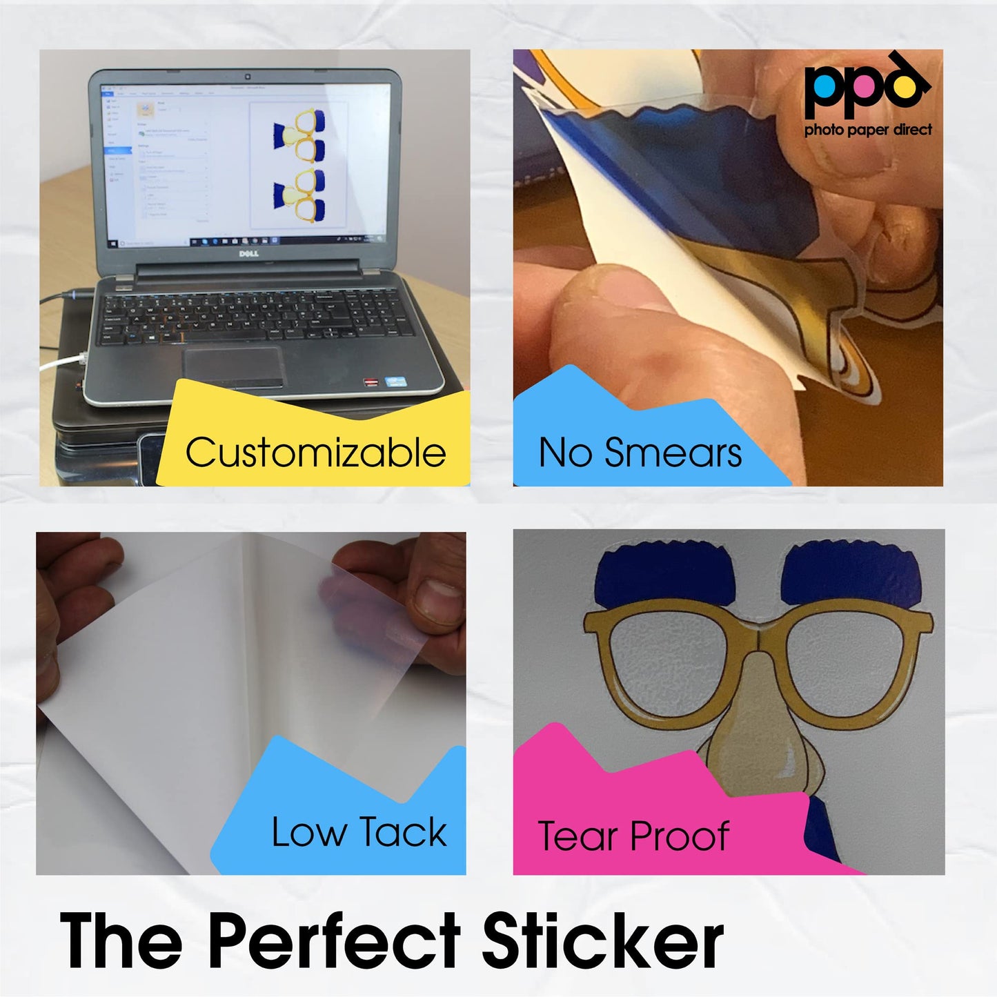 PPD 50xA4 Inkjet Label Film, Semi-Transparent, Self-Adhesive for Inkjet Printers PPD-39F-50