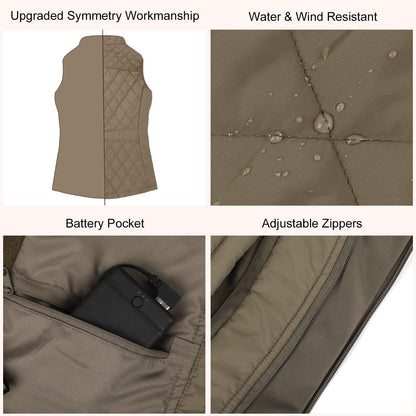 Kintiwe Heated Vest, Heated Vest Women's Heated Vest with 12000mAh Power Bank, Heated Jacket Heating Jacket Heat Vest with 5 Heating Zones