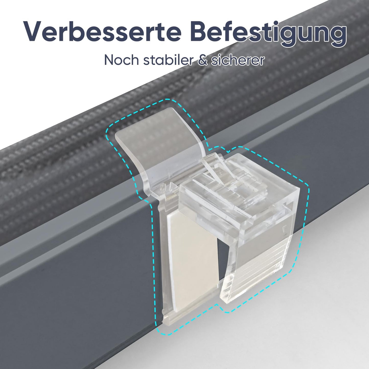 Sekey Double Roller Blind Waves Clamp Fix without drilling for windows, double roller blind 105 cm wide, duo roller blind wave blinds sun protection, 105x130cm, dark gray