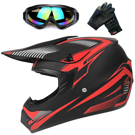 Youth motorcycle helmets, kids bike riding helmets, boy and girl scooter ski ATV helmet, DOT/ECE certified, suitable for all seasons, 3, S