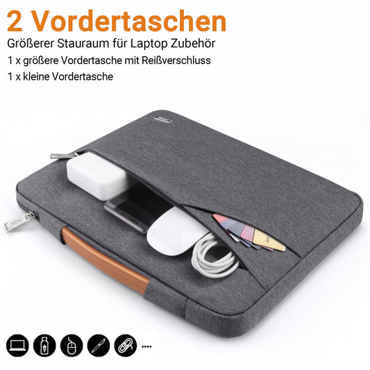 TECOOL 14 inch Laptop Sleeve Case for 14 inch Lenovo HP Dell Acer Asus Notebook Chromebook, Bag 15.3 MacBook Air M4 M3 M2 Waterproof Notebook Sleeve Shockproof Protective Cover, Dark Grey