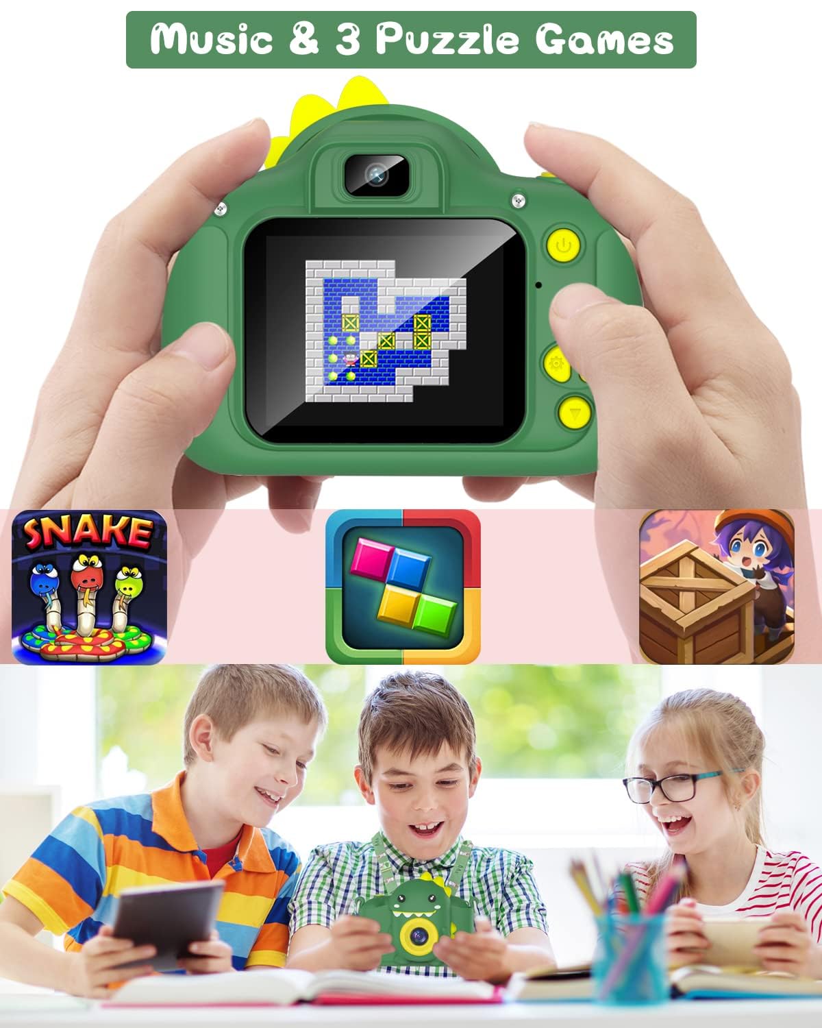 Children's camera, Gofunly Kids Camera 1080P 2.0-inch Screen Camera for Kids with 32GB card Selfie Digital Camera for 3-12 years old boys and girls Christmas Toy