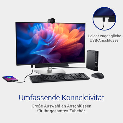 Dell P2725H 27-inch Full HD (1920x1080) monitor, 100Hz, IPS, 5ms, 99% sRGB, USB-C, DisplayPort, HDMI, VGA, 4X USB, 3-year warranty, Black
