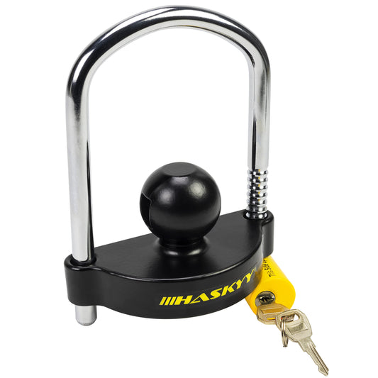 HASKYY trailer lock trailer balllock theft protection trailer security towing lock high-performance steel aluminum alloy base caravan protection
