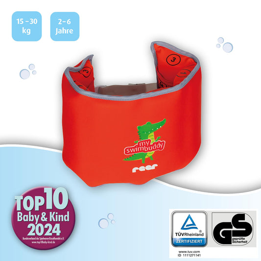 reer myswimbuddy swimming belt | flotation device for children and toddlers | adjustable for a secure fit | helps kids learn to swim safely | for 15-30kg