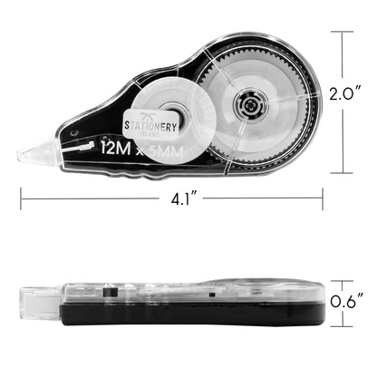 STATIONERY ISLAND 38-pack correction tape, 12m x 5mm mini correction mouse with cap, correction tape roller for school & office supplies.