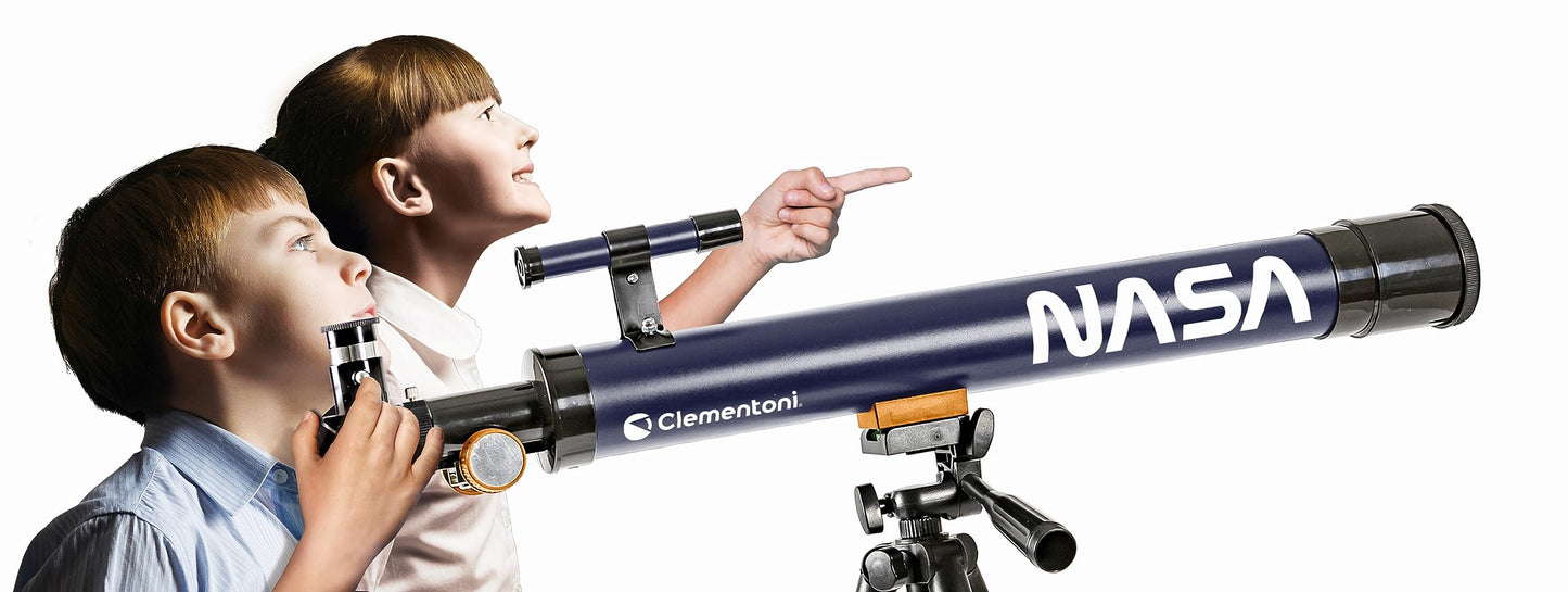 Clementoni Galileo Lab NASA Explorer Telescope - With 300x magnification, tripod, and interchangeable eyepieces - Star telescope for kids aged 8 and up, 59352