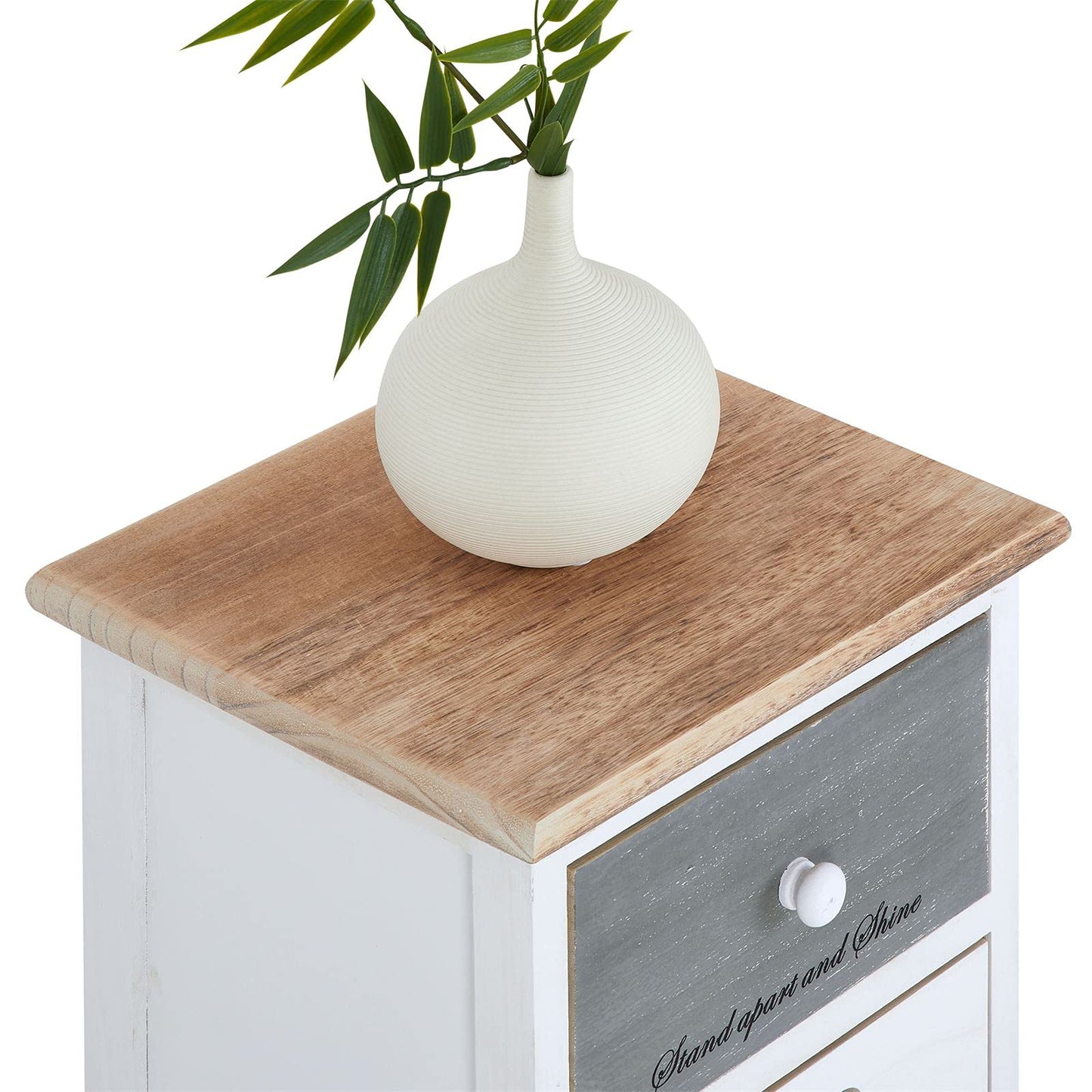 CARO-Möbel chest of drawers Salva drawer cabinet shelf storage shelf in white, shabby chic vintage look, 5 drawers