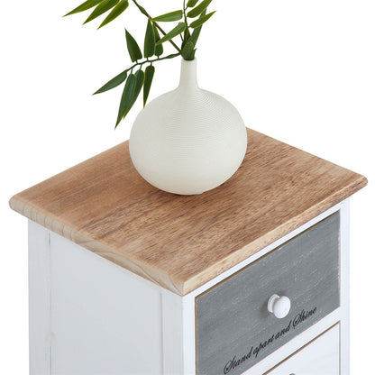 CARO-Möbel chest of drawers Salva drawer cabinet shelf storage shelf in white, shabby chic vintage look, 5 drawers