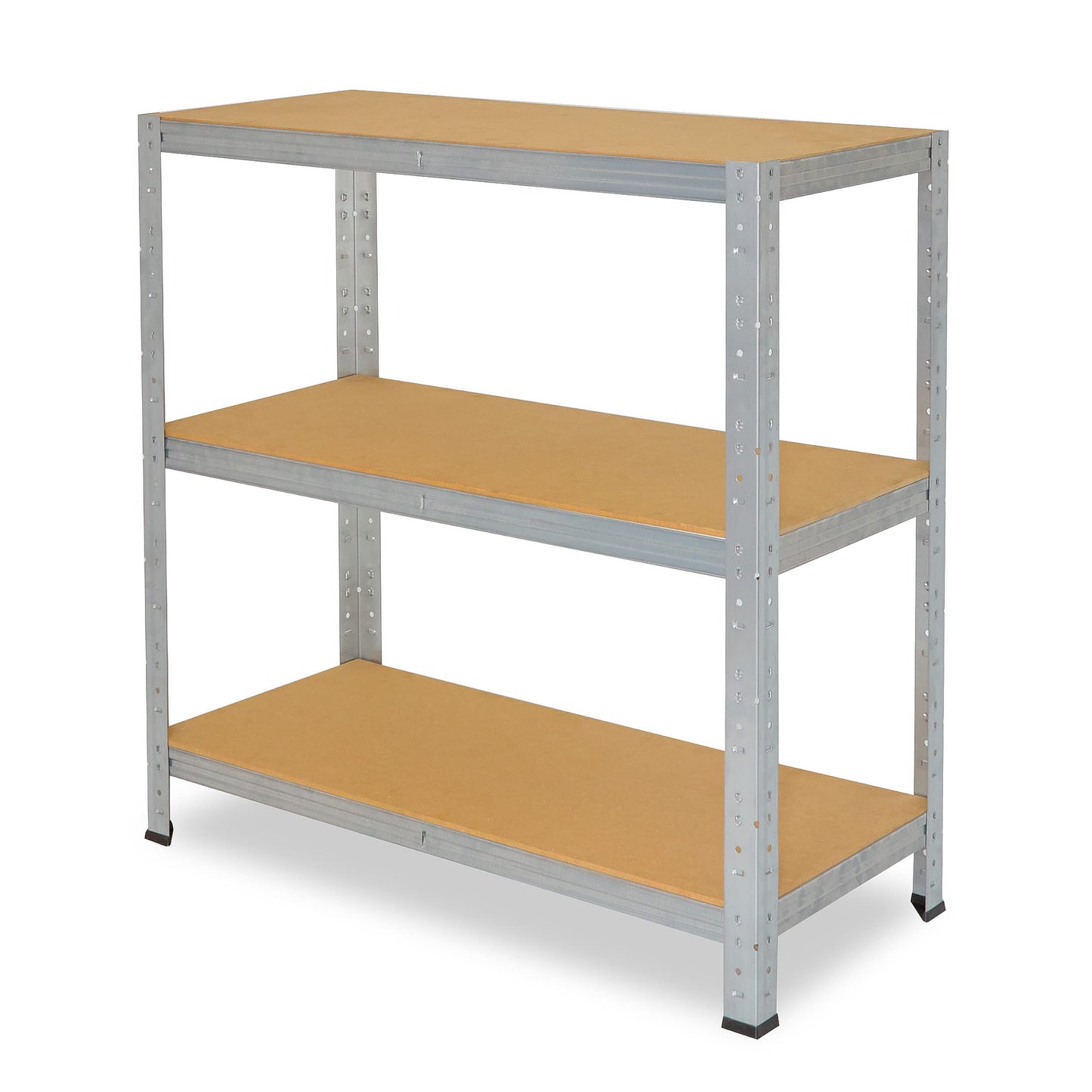 shelfplaza® 90x80x60cm HOME heavy duty shelf galvanized/metal shelf with 3 shelves/basement shelf metal, garage shelf, workshop shelf or storage shelf/metal boltless shelf with 175kg load capacity
