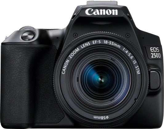 Canon EOS 250D Digital Camera - Black + Lens (EF-S 18-55 mm f/4-5.6 IS STM)