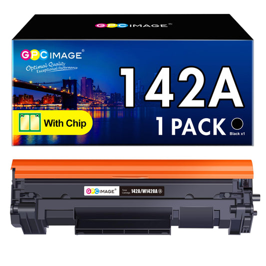 GPC IMAGE 142A with Chip Toner Cartridge Compatible with HP 142A W1420A 142X W1420X for HP Laserjet MFP M140w Toner Laserjet M110w M110 M140 M139w M139 (1 Black)