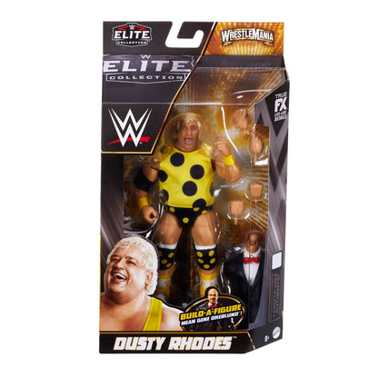 WWE HKP11 - Elite WrestleMania Dusty Rhodes Action Figure, poseable WWE collector's item with accessories, toy gift for kids and fans aged 8 and up.