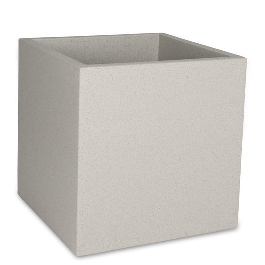 Planter pot CUBO 60 plastic flower pot, 60x60x60 cm (L/W/H), Color: terrazzo matte