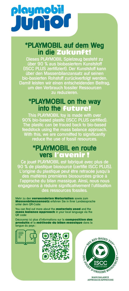 PLAYMOBIL JUNIOR | Everyday Heroes | sustainable toys for kids ages 1+ | includes doctor, firefighter, and police officer | 71692