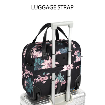 EMPSIGN Laptop Trolley Business Rolling Laptop Case with Wheels Up to 15.6 Inch Laptop Waterproof Briefcase for Travel/School/Men/Women