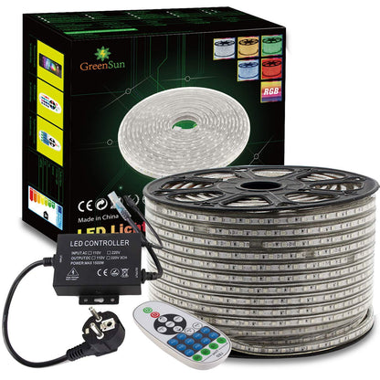 GreenSun LED Strip, 30m Warm White LED Light Band, LED Lighting 5050 SMD Waterproof IP65 String Lights Christmas Gift for Party, Home, Garden Decoration
