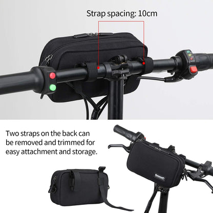 BAIGIO front pocket for bicycle, handlebar bag with rain cover, multifunctional, shoulder bag, crossbody bag