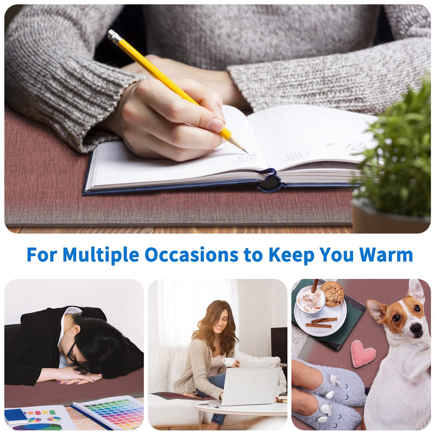 Lecone desk mat heated mouse pad with heating function, 80*33cm large mouse pad with 3 heating levels, heated desk mat, heated desk pad for PC/laptop/home/office.