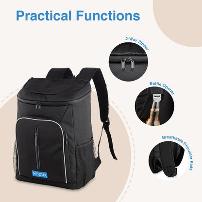Modux 30L cooling backpack thermal backpack - Insulated cooler bag keeps food hot or cold - Perfect for camping, picnicking, and grilling cooler bag.