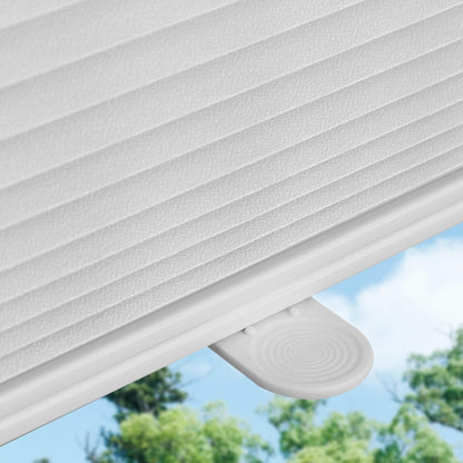 bobodeco Pleated Blind without drilling Pleated blinds with clamp fixation - White 50x230 cm (WxH) - Easyfix Pleated blind Venetian blind Fold blind Opaque - Privacy - Sun protection Ready-made pleated blind - Blinds for windows and doors
