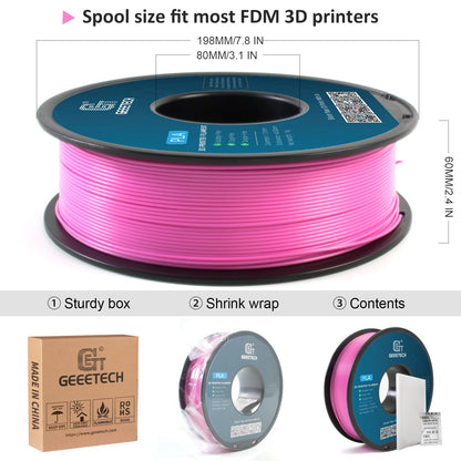 GEEETECH PLA filament 1.75mm Pink, 3d printer PLA filament