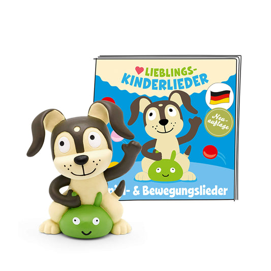 Tonies audio figurine for Toniebox, Favorite Children's Songs - Play and Movement Songs, Children's songs for kids 3 years and older, Playtime approximately 54 minutes.
