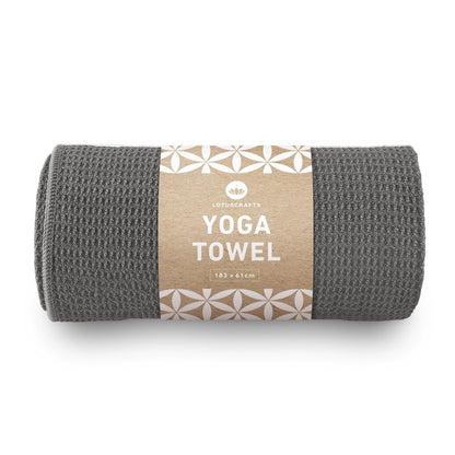 Lotuscrafts Yoga Towel Wet Grip - non-slip & quick-drying - Anti-slip yoga towel with high floor adhesion - Yoga towel ideal for Hot Yoga [183 x 61 cm]
