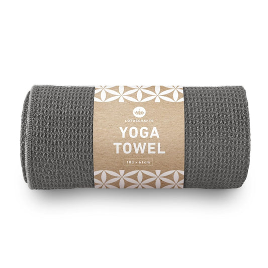 Lotuscrafts Yoga Towel Wet Grip - non-slip & quick-drying - Anti-slip yoga towel with high floor adhesion - Yoga towel ideal for Hot Yoga [183 x 61 cm]
