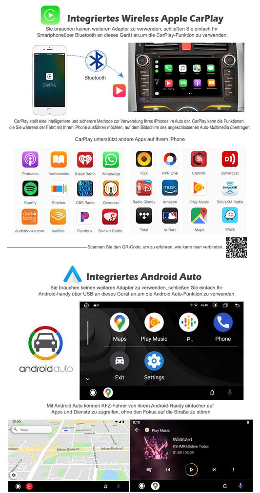 Android 14 8-core 4GB 64GB car radio for Toyota Auris GPS Navi Carplay Android Auto DSP Bluetooth 5.0 A2DP WiFi DAB+ IPS DVD SWC DVR DAB+ OBD2