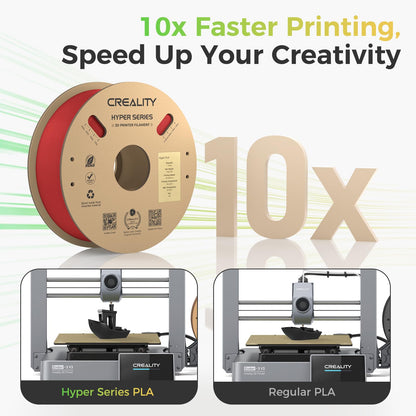 Creality Official Hyper PLA Filament Red 1KG, 3D Printer Filament for high-speed printing, durable and resilient, smooth, overhang performance dimensional accuracy +/-0.03mm, 2.2lbs/Spool.