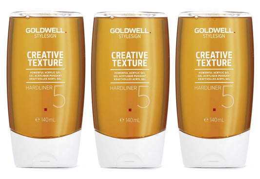 Goldwell 3x 140 ml Goldwell Hardliner Style CreativeTexture Hair Gel 3 x 140 ml Ultra-Strong 5