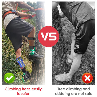 Hellooo Tree Climbing Equipment Set, Height Adjustable Tree Climbing Spikes, Safety Harness Climbing Gear, Tree Climbing Spike Tree Climbing Tool Safety Belt Fall Protection