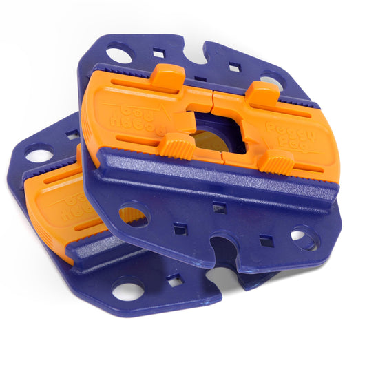 Peggy Peg - Fix&Go Anchor Plate 2.0 for securing support feet 2 pack incl. Peggy-ABC instructions - Ground anchoring for various awning feet & tent poles while camping - Ground holder double set