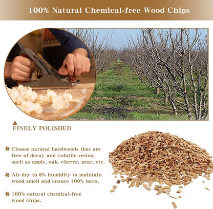 Cocktail Smoker Kit, comes with 4 cans of smoked wood chips. Old Fashioned Smoker Kit used for smoky cocktails, wine, whiskey, coffee, cheese, meat with.