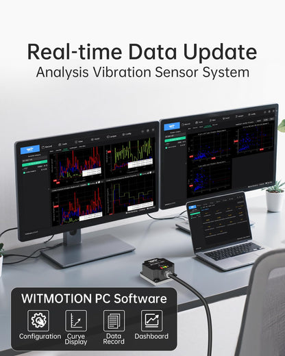 [RS485 Modbus Vibration Sensor] WTVB01-485 IP68 waterproof transducer, 3-axis acceleration vibration detector (frequency + displacement + velocity), motor monitoring module.