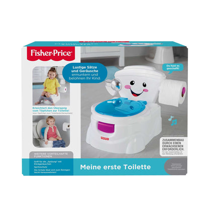 Fisher-Price My First Toilet, Baby Potty, with Music & Funny Phrases, portable Baby Toilet, removable Toilet Seat, German Version, from 1 year, P4326