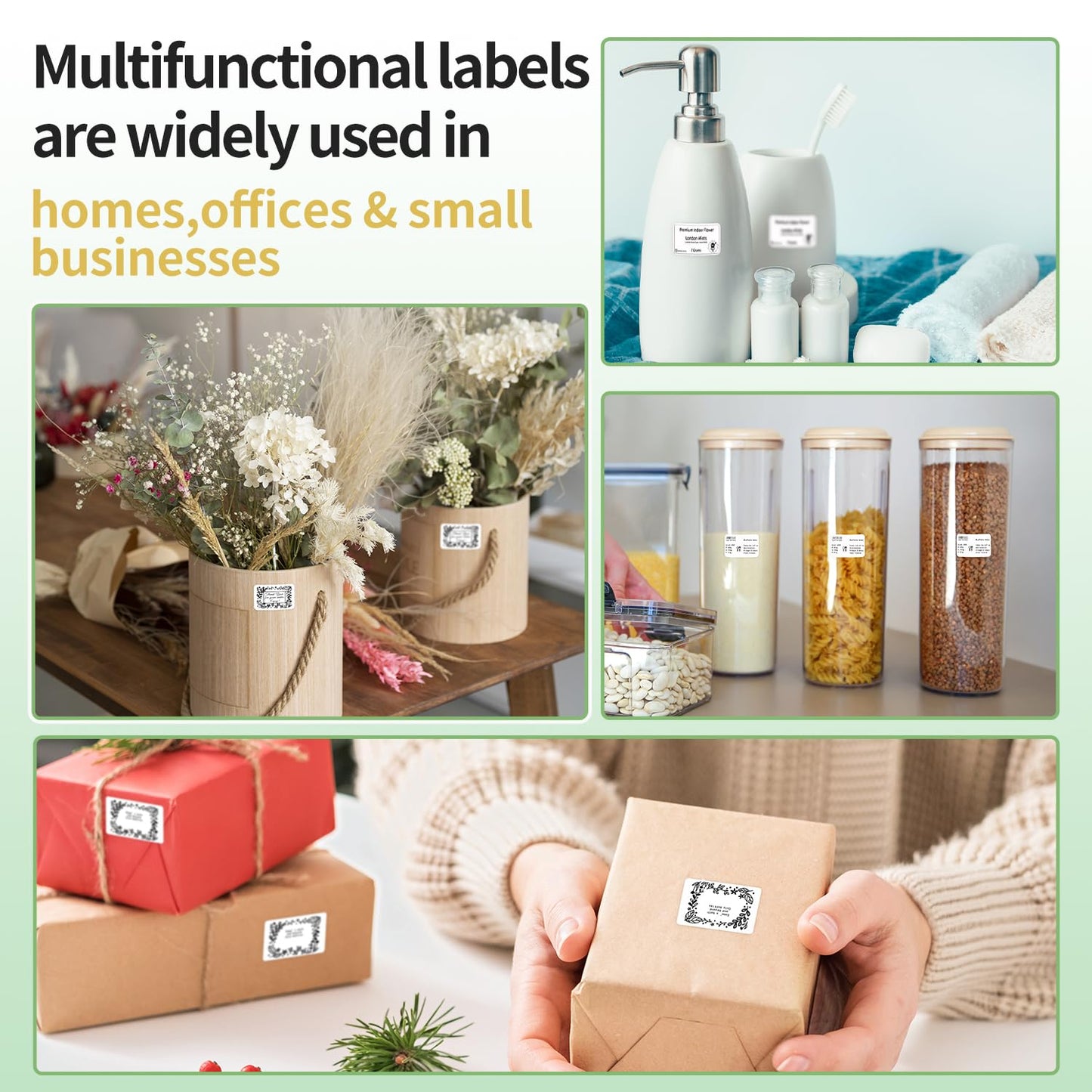 Phomemo 6 Rolls M110 self-adhesive thermal label, 1.96"x1.18" (50x30mm), compatible with Phomemo M110 M200 M120 M220 M221 M108 M102 M100 M150 M250 M260 label printers, 230/roll, 6 rolls