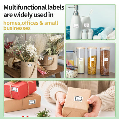 Phomemo 6 Rolls M110 self-adhesive thermal label, 1.96"x1.18" (50x30mm), compatible with Phomemo M110 M200 M120 M220 M221 M108 M102 M100 M150 M250 M260 label printers, 230/roll, 6 rolls