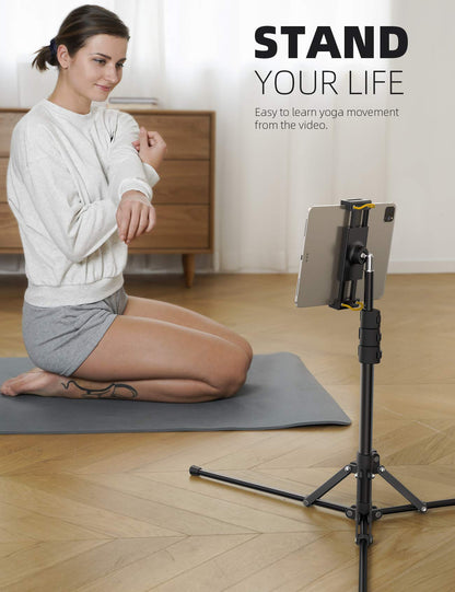 Lamicall Tablet Stand Holder, Tablet Stand - Adjustable up to 65" Stand for 2025 iPad Air Mini 7 6 5 4 3 2, iPad Pro 9.7, 10.5,12.9, Tab, iPhone and Smartphone with 4.7-13 inch.