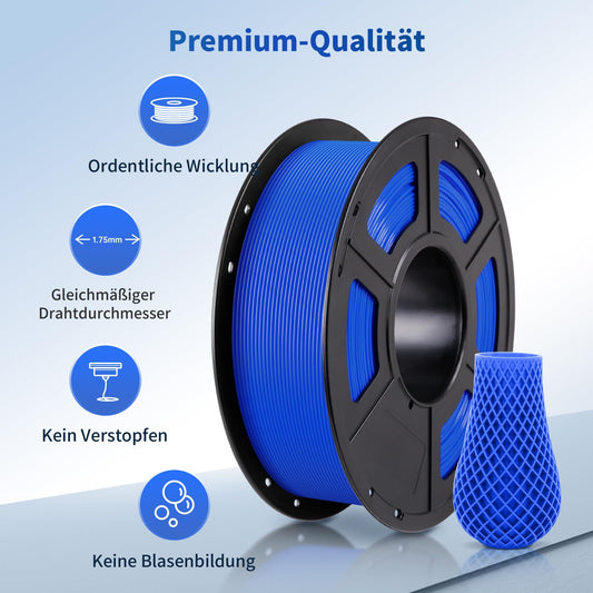 ANYCUBIC PLA Filament 1.75mm, 4KG 3D printer filament PLA, RFID for smart printing, Black &White & Blue & Red (4PCS)