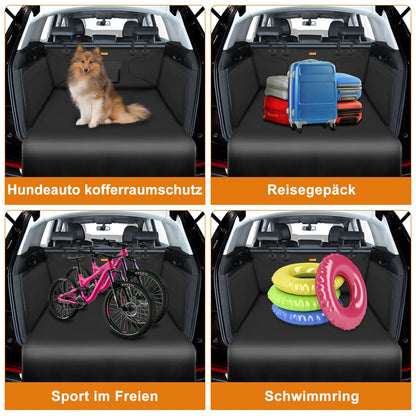 Alfheim Cargo Liner for Dogs - water-repellent & easy to clean - Universal Fit Car Boot Cover - Black Cargo Mat with Bumper Flap (Black)