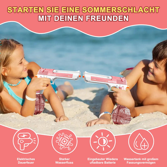 Maxee Electric Water Gun, Toy Water Guns with Light, One-Button Automatic Water Squirt Guns for Kids Adults Summer Pool Party Beach Outdoor