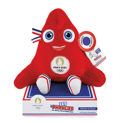 Doudou et Compagnie - Official plush mascot JO 30 cm - Paris 2024 Olympic Games - extra soft plush toy - Phrygian cap shape - birth gift -