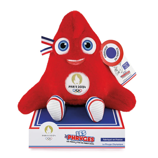 Doudou et Compagnie - Official plush mascot JO 30 cm - Paris 2024 Olympic Games - extra soft plush toy - Phrygian cap shape - birth gift -